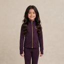 PRE-ORDER — Comfort Luxe Kids Zip-Up - Velvet Plum